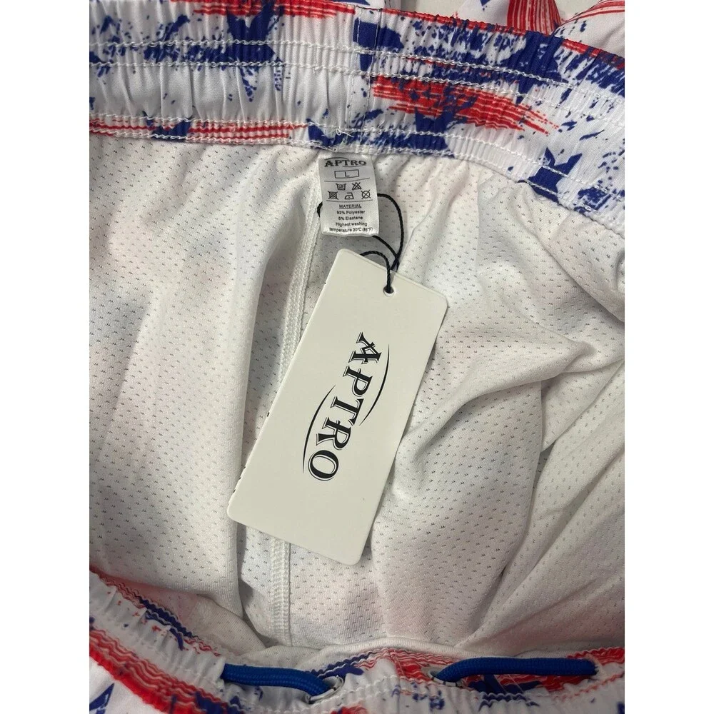 APTRO 2 in 1 Men's Patriotic Swim Trunks 9